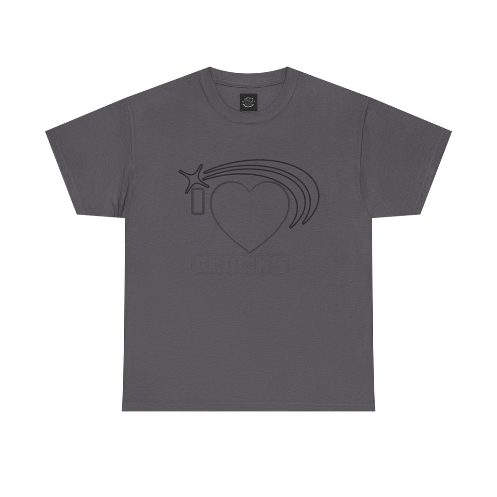 Graphic Tee — 'I  "heart" Glocks' Heart Logo T-Shirt (ALON3 Backprint)