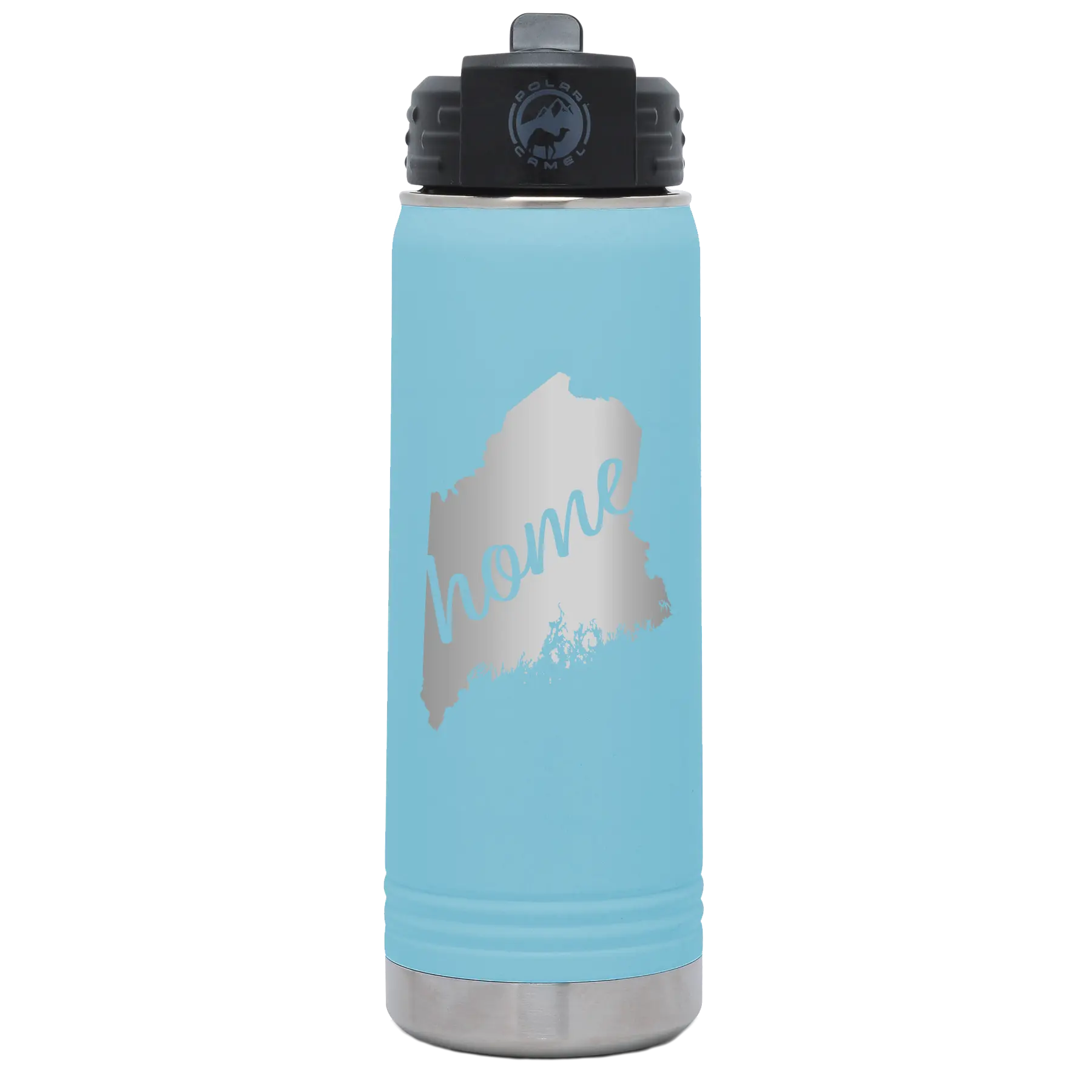 Maine Home 20 oz Water Bottle | Light Blue