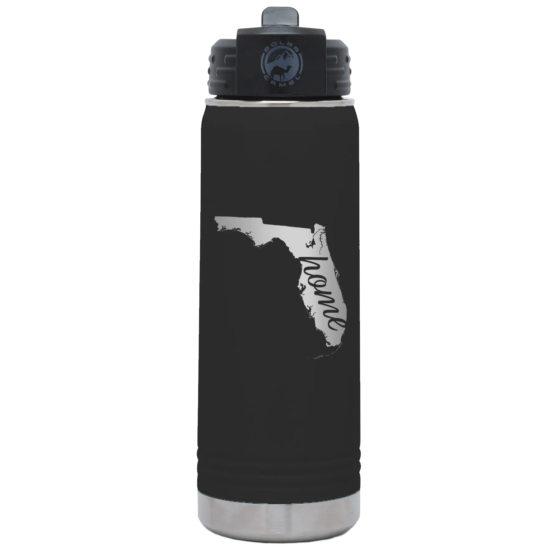 Florida Home 20 oz Water Bottle | Black