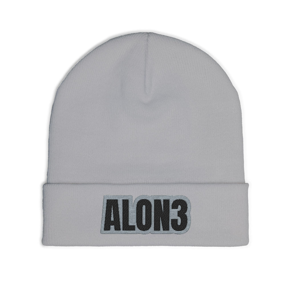 Embroidered 'ALON3' Knit Beanie