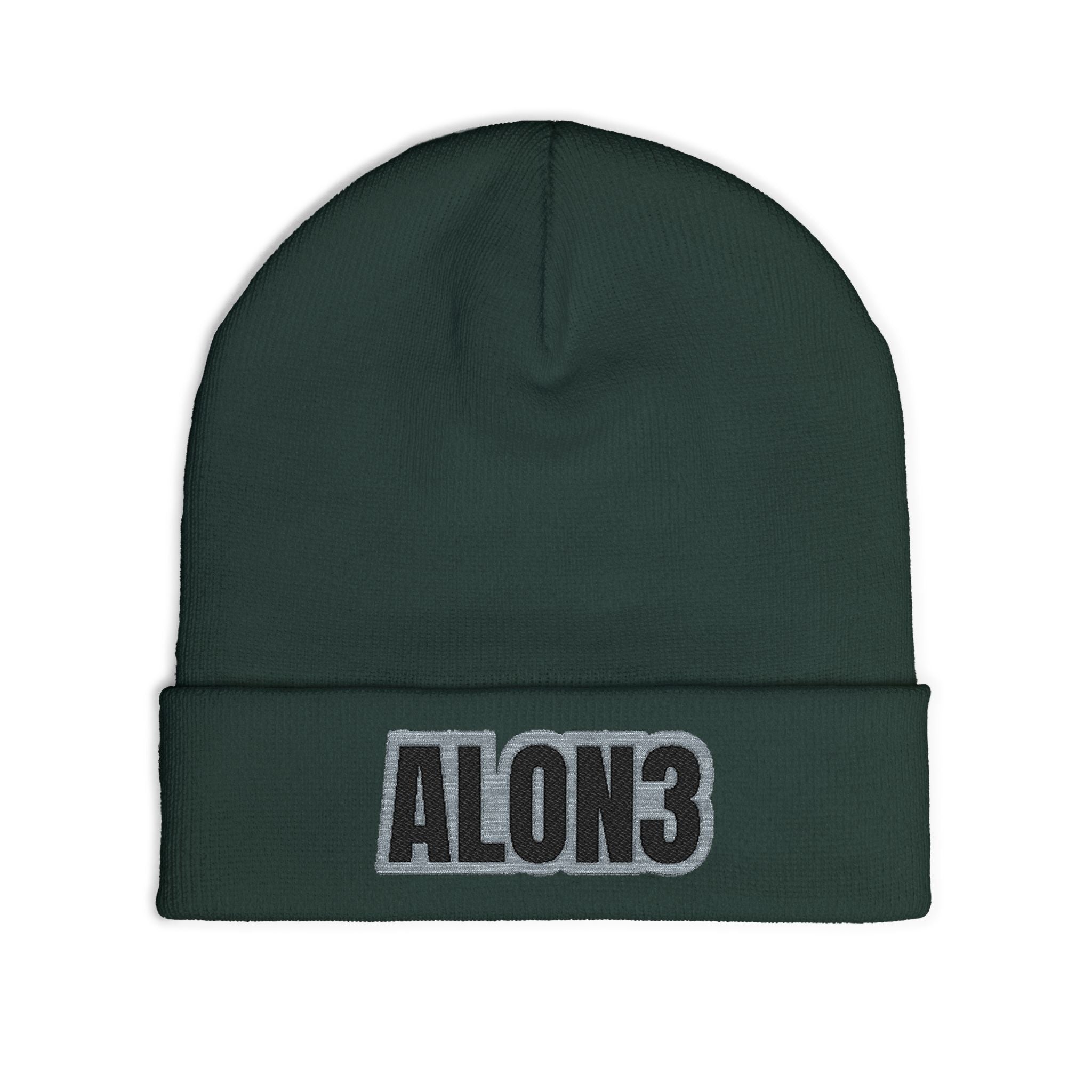 Embroidered 'ALON3' Knit Beanie
