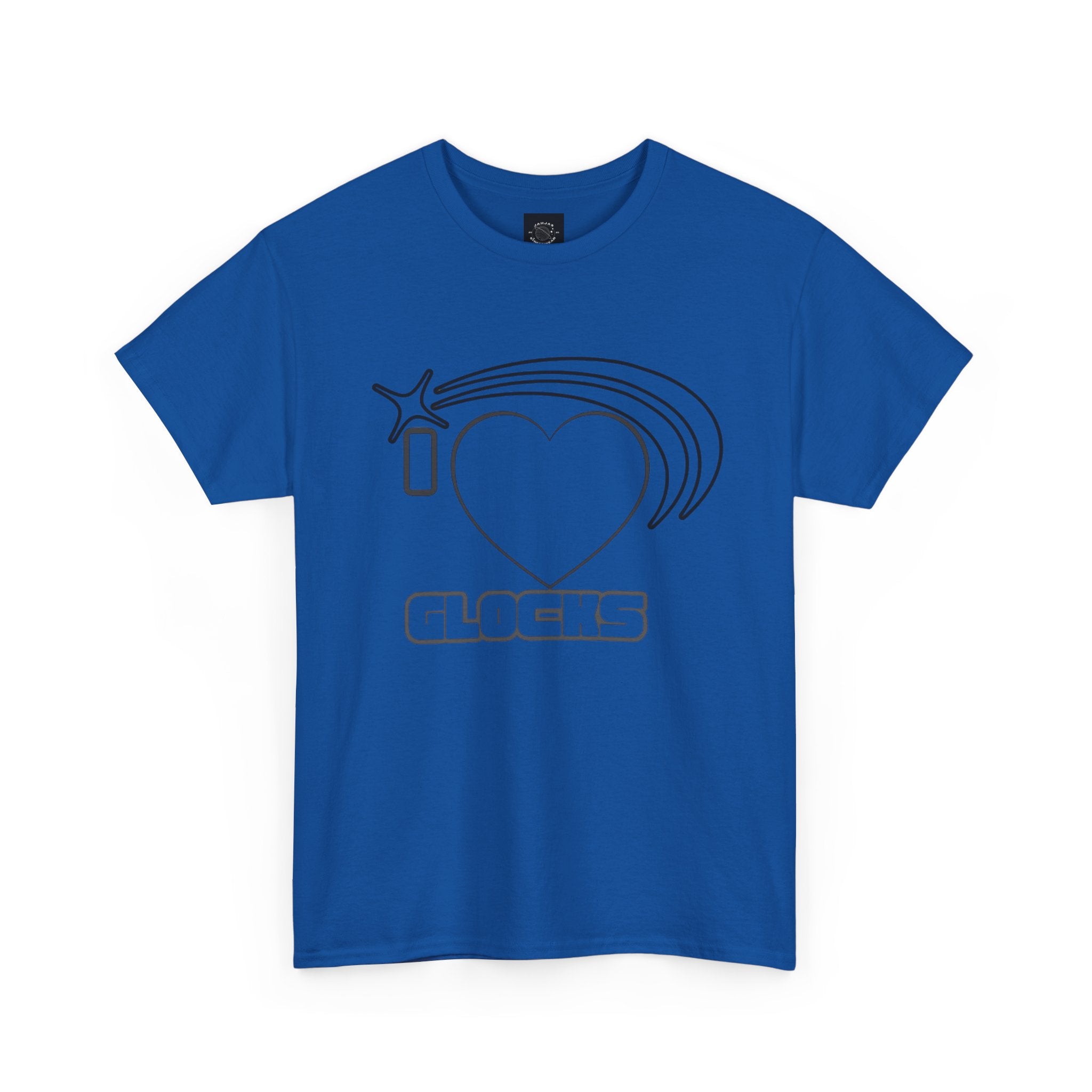 Graphic Tee — 'I  "heart" Glocks' Heart Logo T-Shirt (ALON3 Backprint)