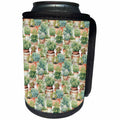 3dRose Pretty Terra Cotta Potted Catus Pattern - Can Cooler Bottle Wrap (cc-381658)