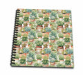 3dRose Pretty Terra Cotta Potted Catus Pattern - Drawing Books (db-381658)