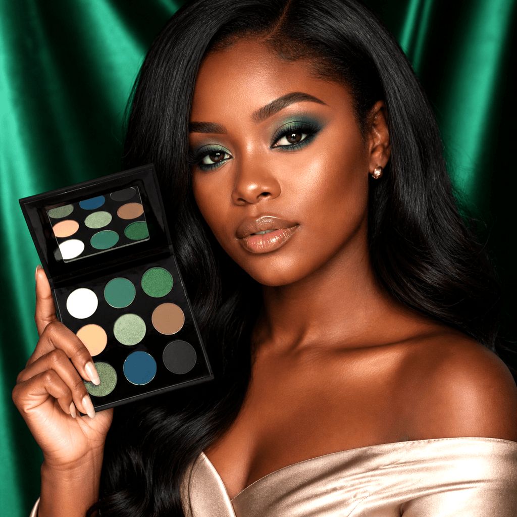 SYDONI JADED EYESHADOW PALETTE | Rich Green & Emerald Matte & Shimmer Shades
