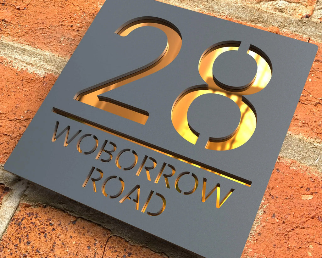 Personalized Custom Acrylic Modern House Numbers Sign Door Address Street 3D Letter Number Plaques Outdoor Name Home Decor Plate