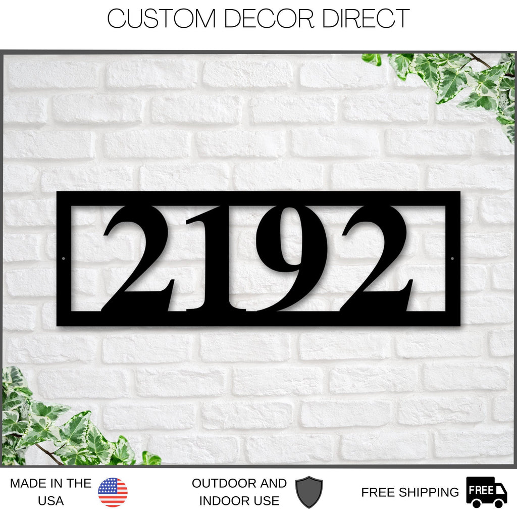 Modern Metal Address Sign for Home, Custom House Numbers, Large Outdoor Address Plaque with Personalized Address Sign, House Number