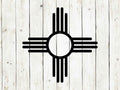 Zia Sun Metal Sign, New Mexico, Zia Cross, Metal Art, Zia, New Mexico Sign, Metal Sign, Wall decor, South western art, Outdoor patio