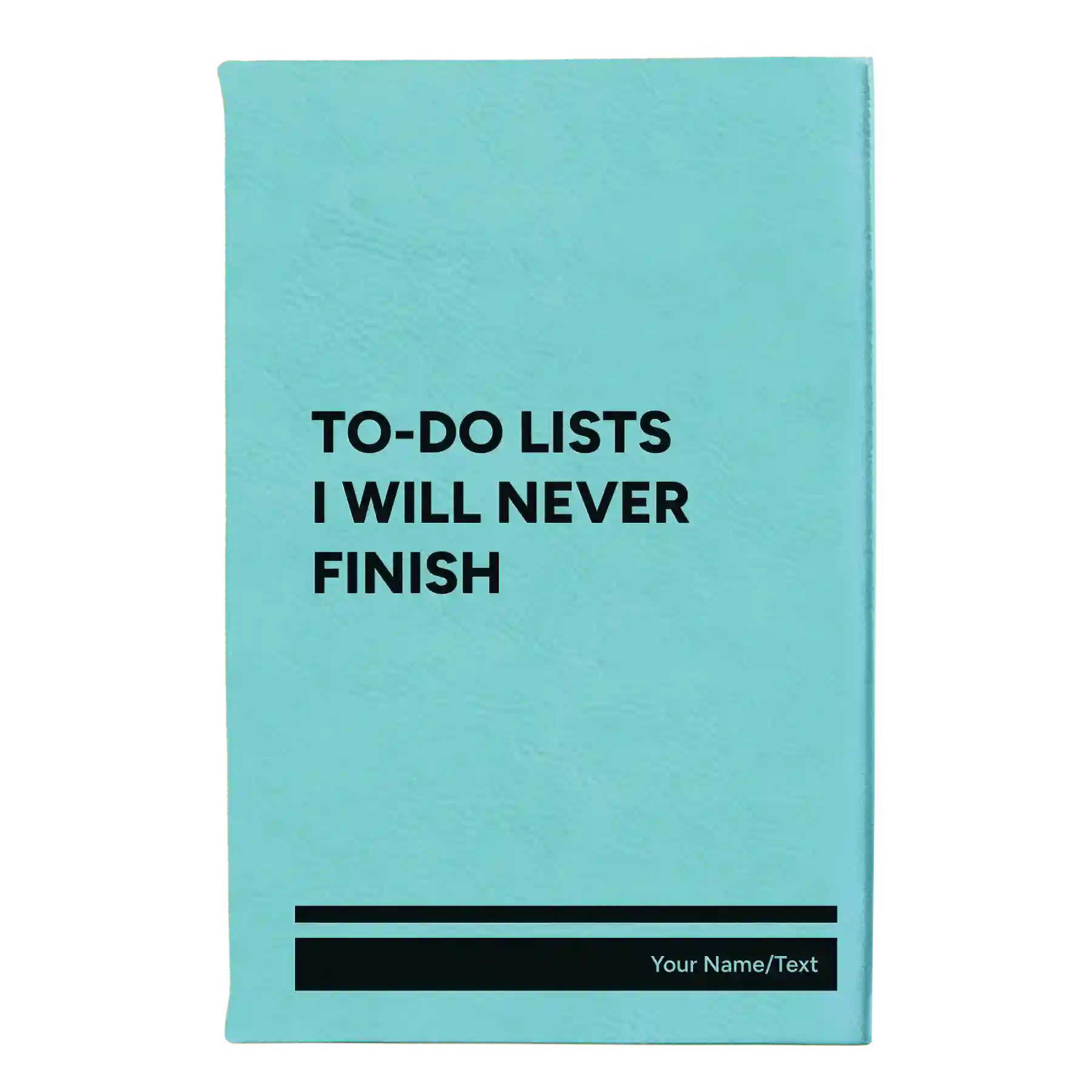 Personalized TO DO List Leatherette Journal (small) | Teal