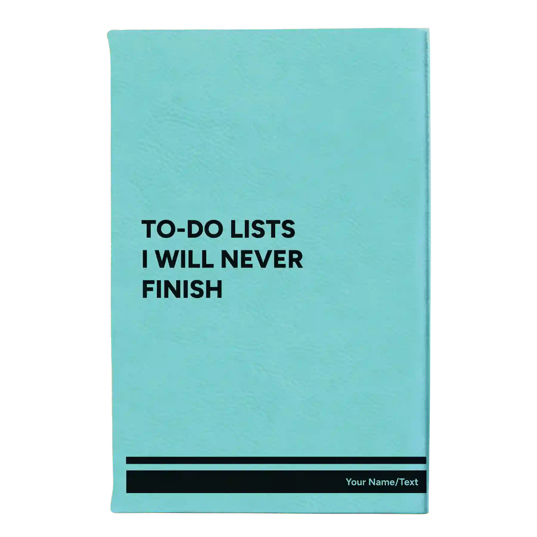 Personalized TO DO List Leatherette Journal (small) | Teal
