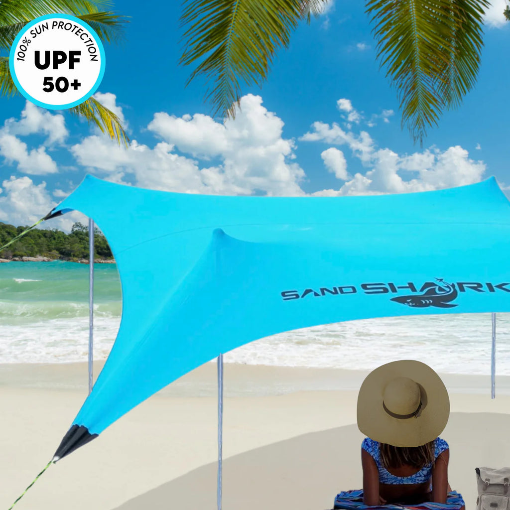 FINAL SALE-CLEARANCE Large Pop Up Beach Tent for Outdoors: Water-Resistant, Portable Sunshade, Fits in a duffle bag.