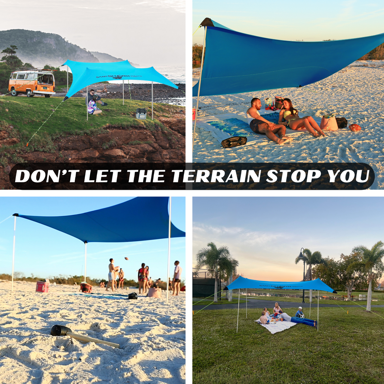 FINAL SALE-CLEARANCE Large Pop Up Beach Tent for Outdoors: Water-Resistant, Portable Sunshade, Fits in a duffle bag.